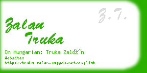 zalan truka business card